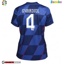 Ženske Nogometnih dresov Hrvaška Josko Gvardiol #4 Gostujoči EP 2024 Kratki rokavi